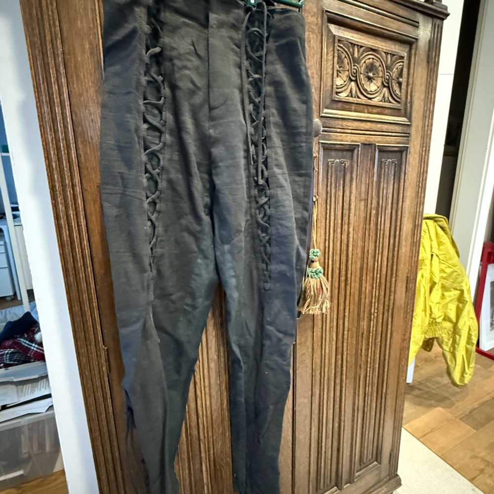 Rodarte Charcoal Lace-Up Men's Pants